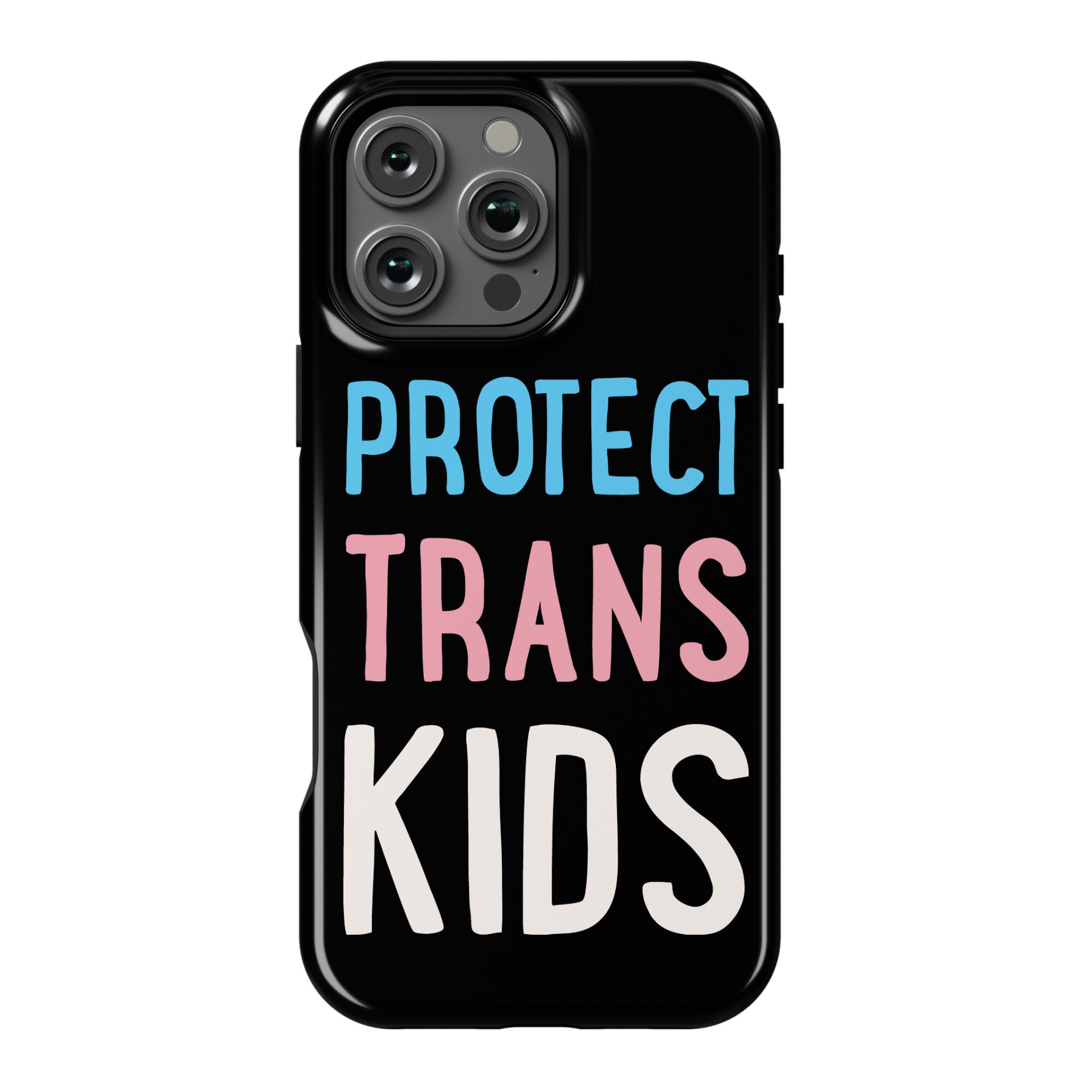 Protect Trans Kids White Print Phone Case